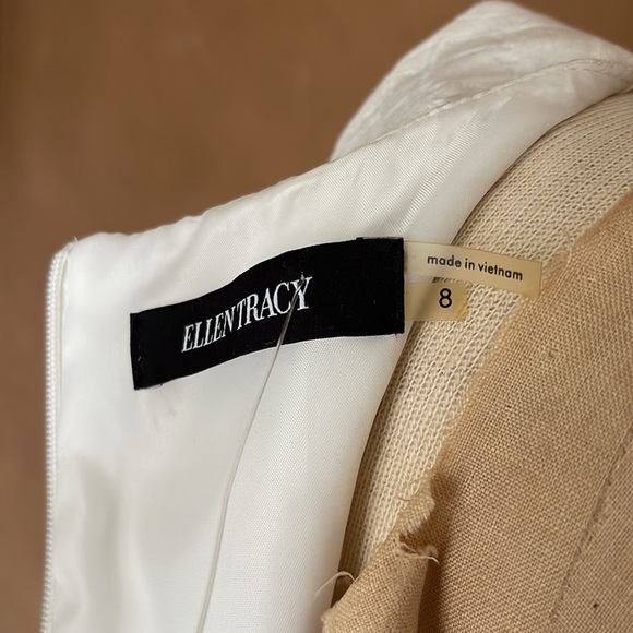 Ellen Tracy Classic White Dress size 8 new without tag - Picture 4 of 6